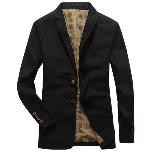 Herren Leichter Baumwoll‑Sakko im Casual‑Look mit kariertem Innenfutter Shop Nory