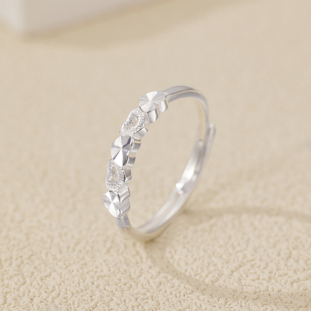 Damen Ring mit kunstvollem Herz- und geometrischem Design Shop Nory