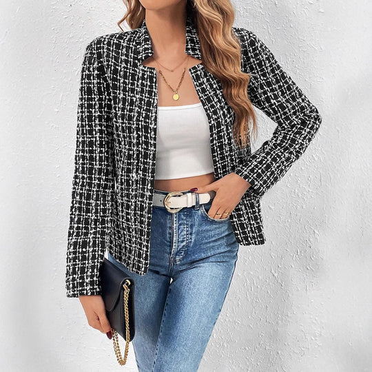 Damen Modische Tweedjacke