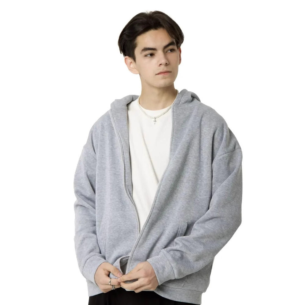 Herren nan minimalistischer Zip-Hoodie mit cleanem Oversize-Schnitt und weichem French-Terry-Futter Shop Nory