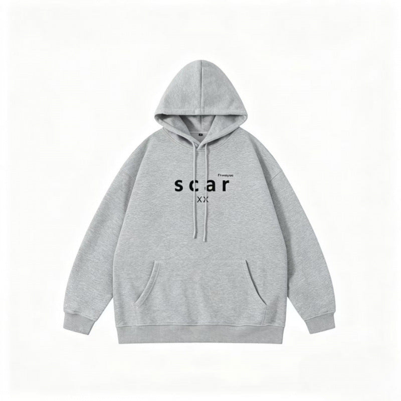 Unisex Oversize-Kapuzenpullover mit Kängurutasche und minimalem Frontprint Shop Nory