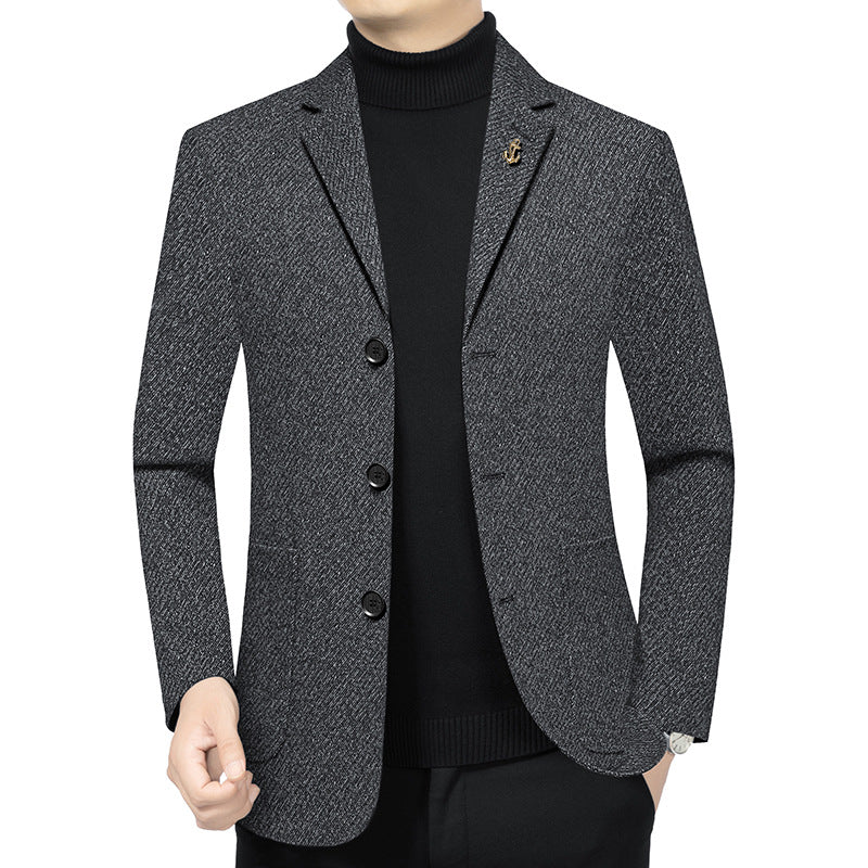 Herren Modernes Einreihiges City-Blazer mit aufgesetzten Taschen und leichter Halbfütterung Shop Nory