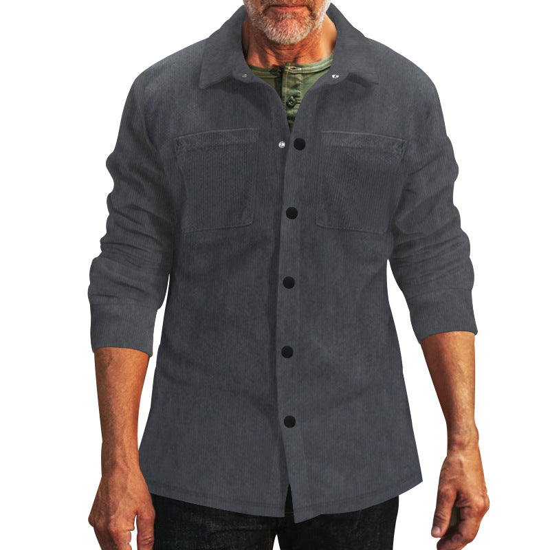 Herren Cord-Jacke mit praktischen Brusttaschen und modernem Schnitt
