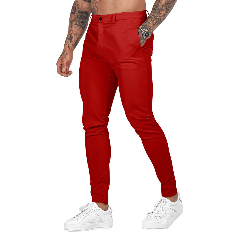 Herren Slim-Fit Chinohose mit modernem Design und elastischem Bund