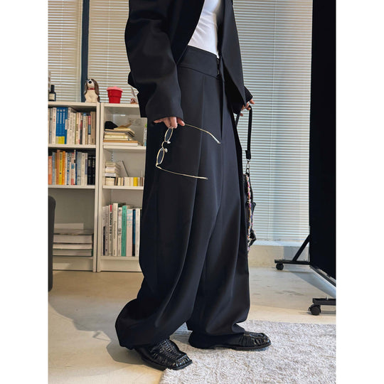 Damen Boxy-Sakko mit Oversize-Ärmel und High-Waist Balloon-Hose Set Shop Nory