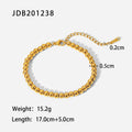 Damen Armband mit stylischen, satinierten Perlen und verstellbarem Kettenverschluss Shop Nory