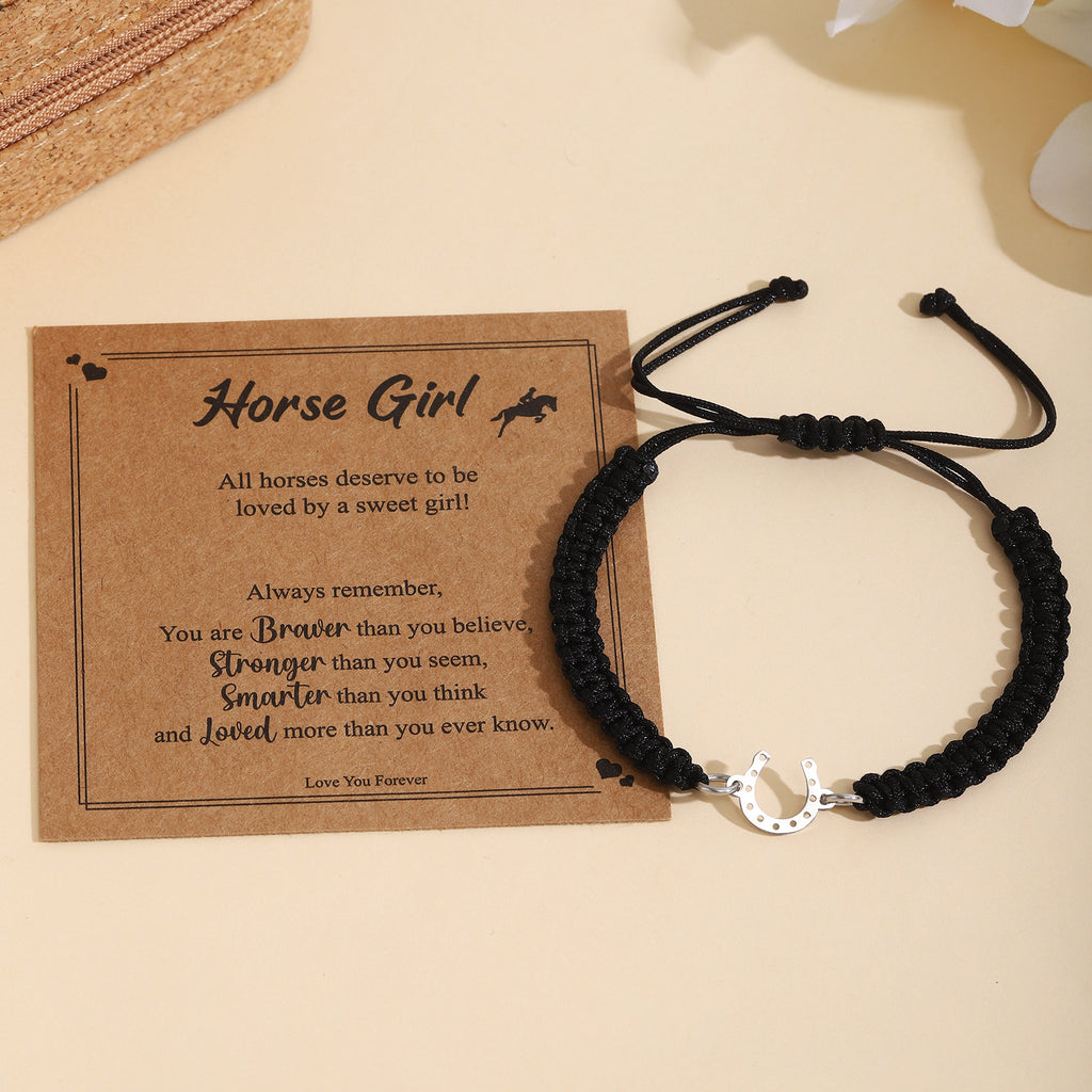 Damen Pferde-Motiv Armband mit verstellbarem Verschluss Shop Nory