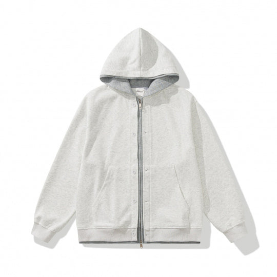 Unisex Oversize-Kapuzenjacke mit Doppelverschluss, Fleece-Innenfutter und Kängurutaschen Shop Nory