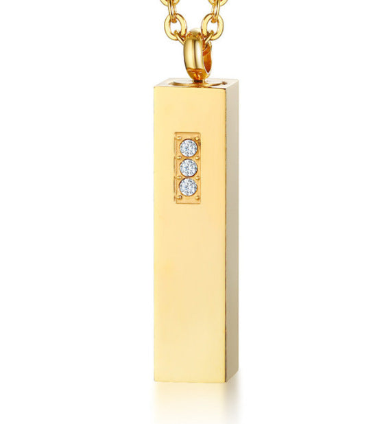 Damen Eleganter Edelstahl Anhänger mit Kristallverzierung Shop Nory