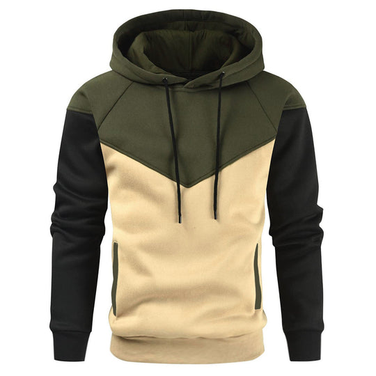 Herren modischer Hoodie mit innovativem Patchwork-Design