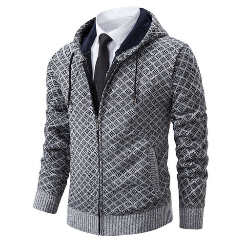 Herren modische Sweatjacke mit Kapuze und elegantem Muster