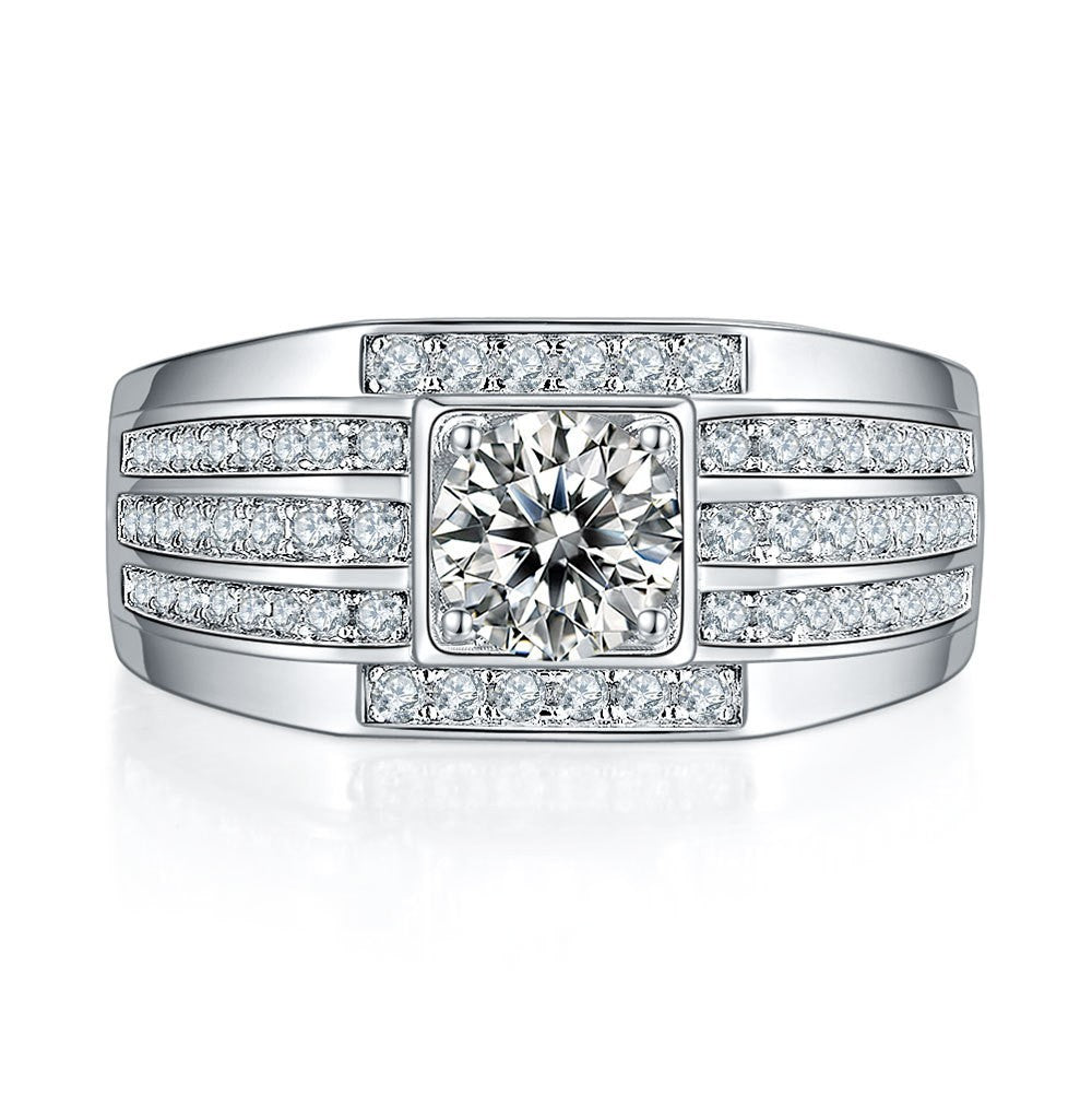 Damen eleganter und funkensprühender Ring mit Zirkon Shop Nory