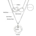 Damen Mehrlagige Halskette mit unendlichem Symbol und personalisiertem Anhänger Shop Nory