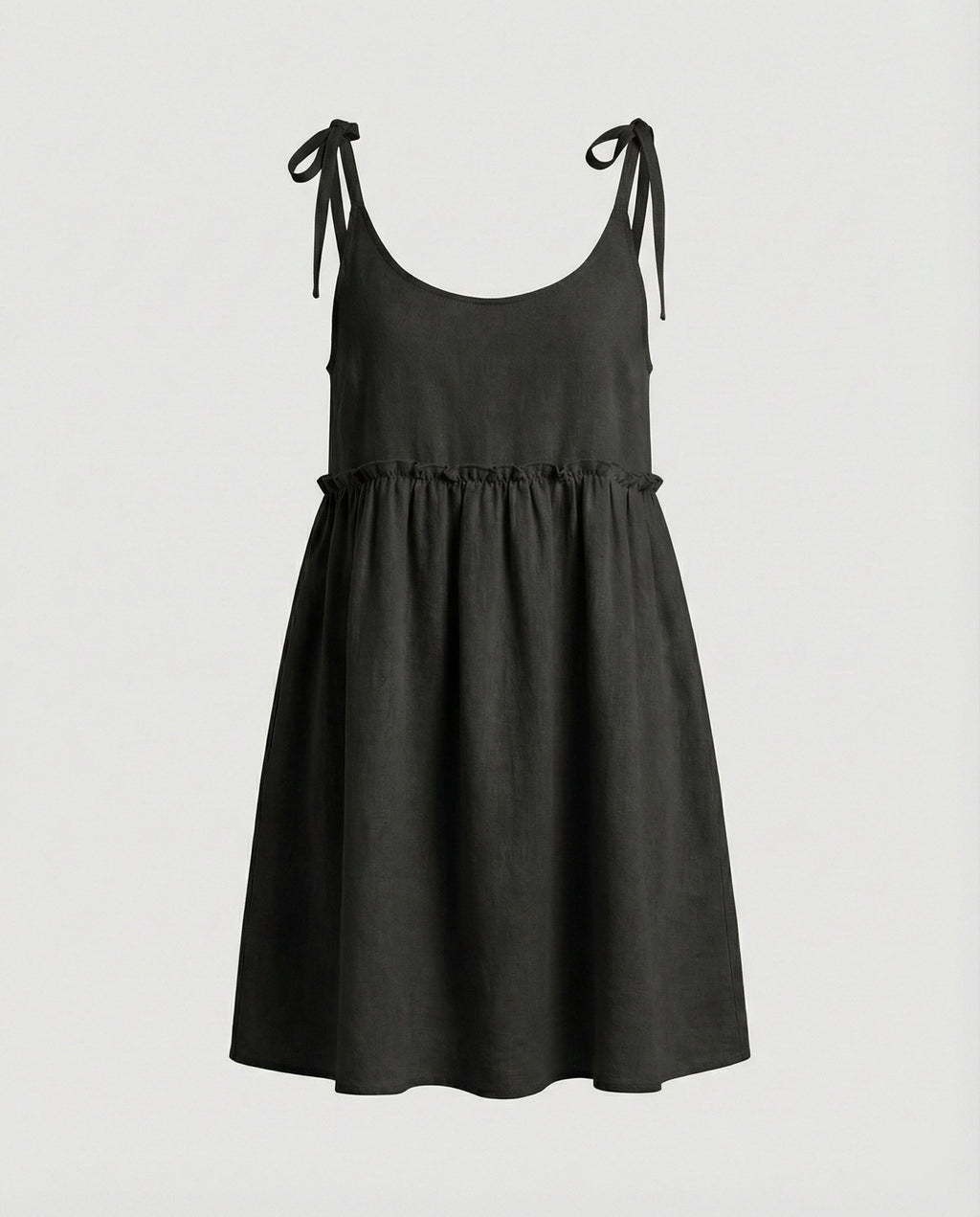 Damen Babydoll Sommerkleid mit Trägern