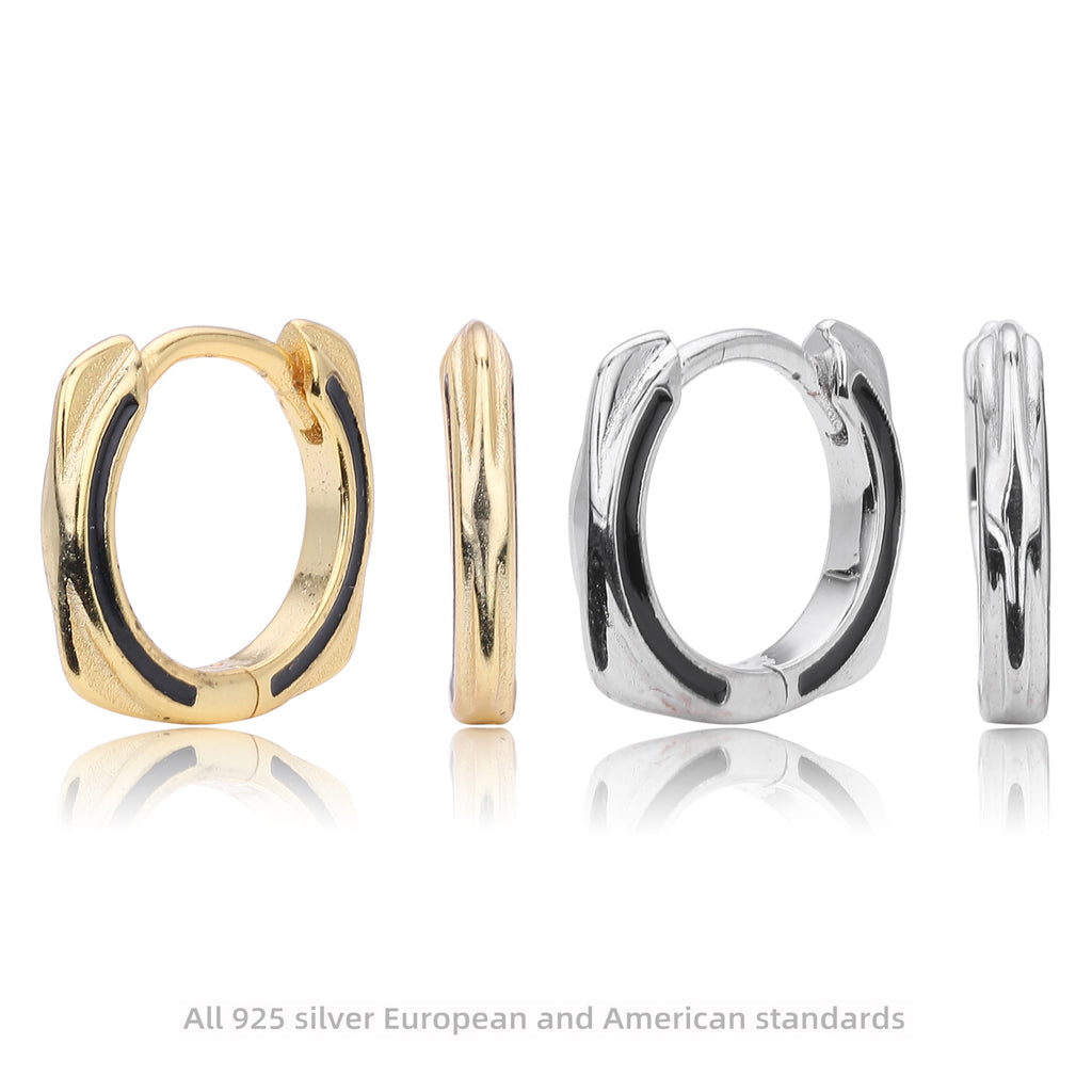 Damen Creolen mit künstlerischem Design aus 925 Sterling Silber Shop Nory