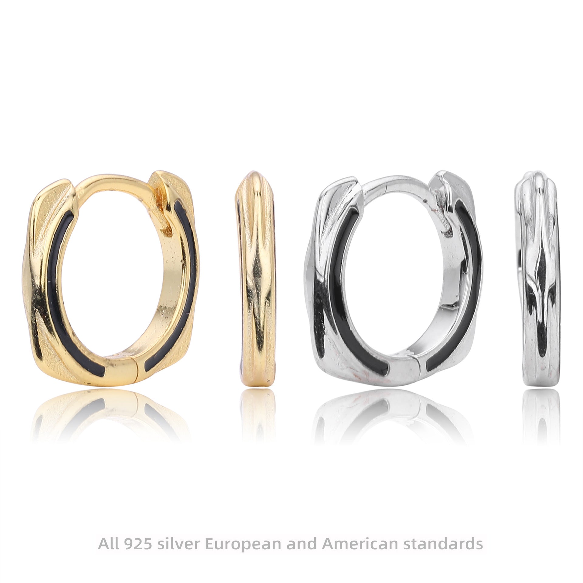 Damen Creolen mit künstlerischem Design aus 925 Sterling Silber Shop Nory