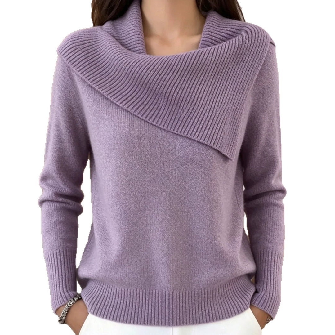 Damen Oversized Rollkragenpullover mit asymmetrischem Schalkragen Shop Nory