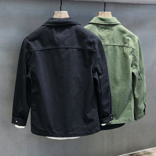 Herren Utility-Fieldjacke mit vier aufgesetzten Pattentaschen und klassischem Hemdkragen Shop Nory