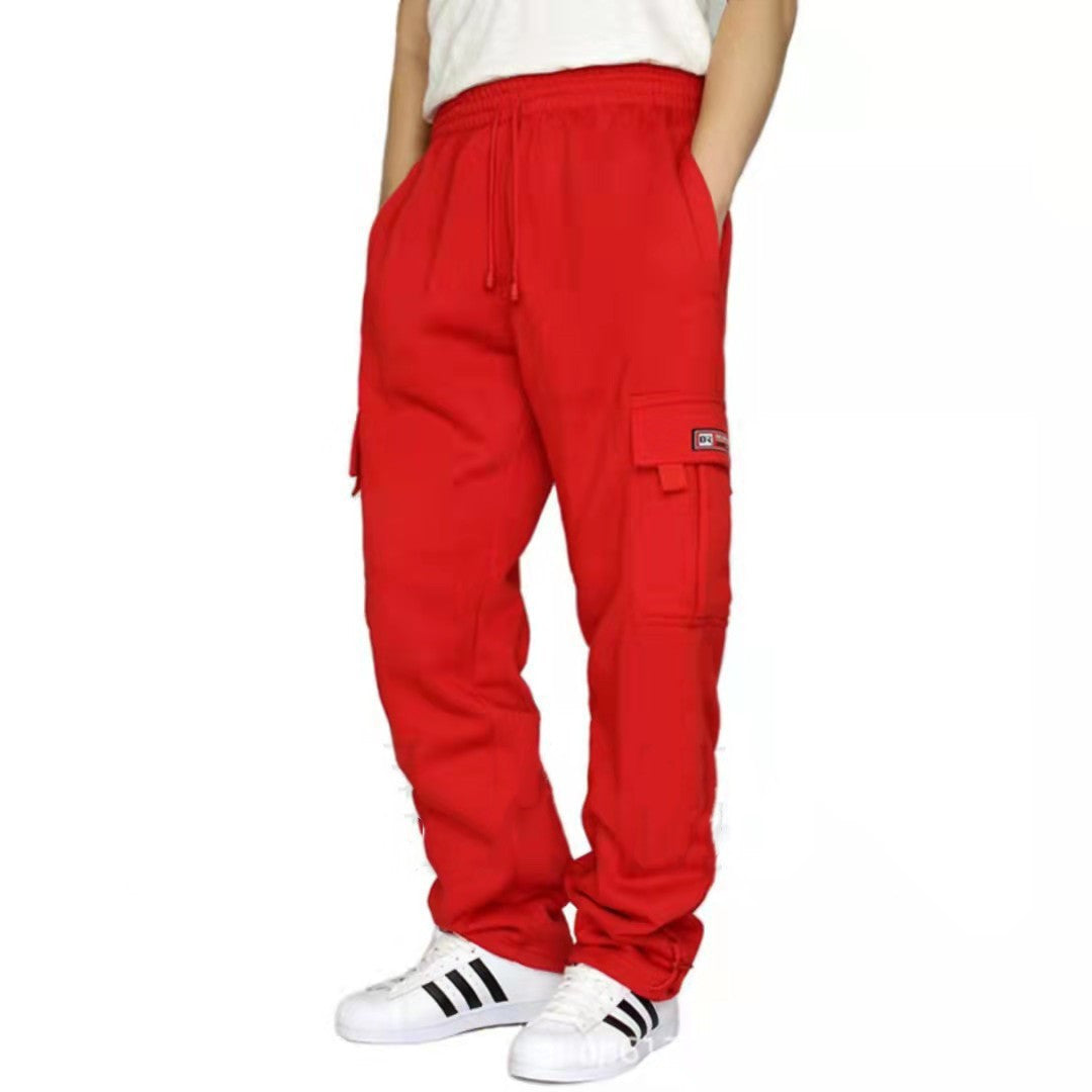 Herren lässige Cargo-Jogginghose mit Tunnelzugbund und aufgesetzten Cargotaschen Shop Nory