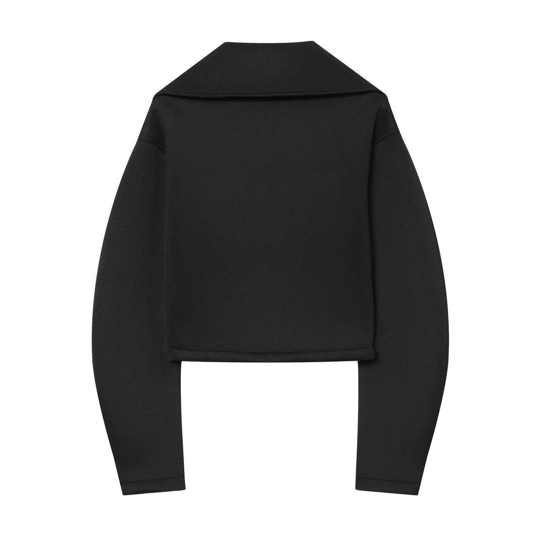 Damen Gekürzte strukturierte Jacke im Neopren‑Look mit weitem Schalkragen Shop Nory