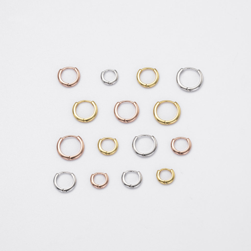 Damen Ohrcreolen mit modernem, minimalistischem Design aus hochwertigem 925 Sterling Silber Shop Nory