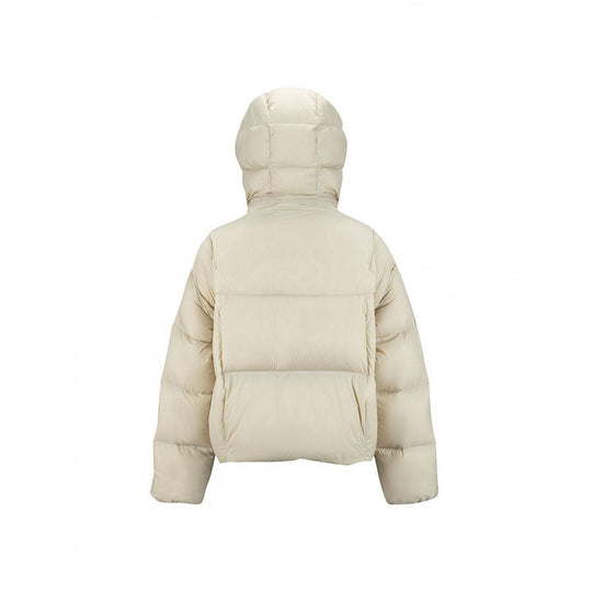 Damen Kurz gepolsterte Crop‑Steppjacke mit Volumen‑Kapuze und verdeckter Druckknopfleiste Shop Nory