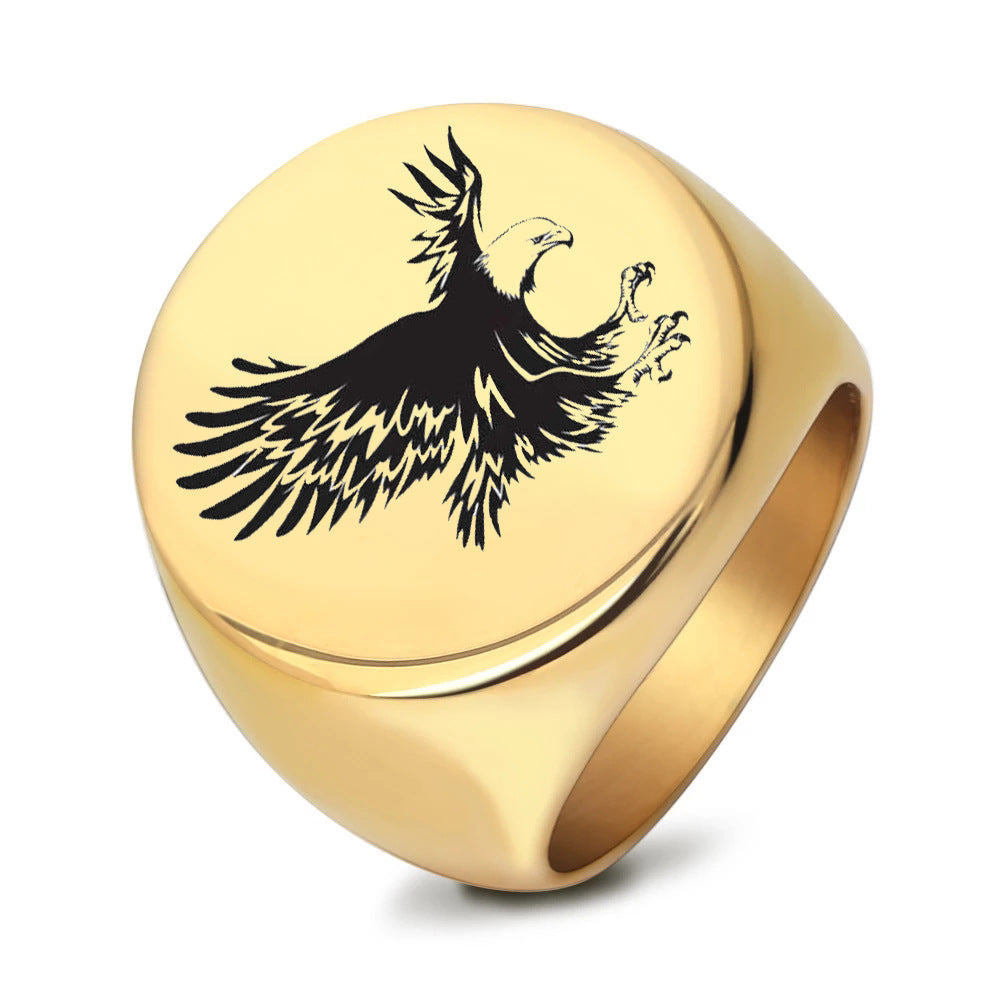 Herren Ring mit kunstvollem Adler-Motiv Shop Nory