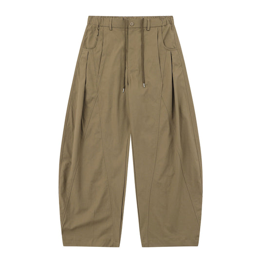 Damen High-Waist Cropped-Cargo-Hose mit abgesteppten Paneelen und Tunnelzug Shop Nory