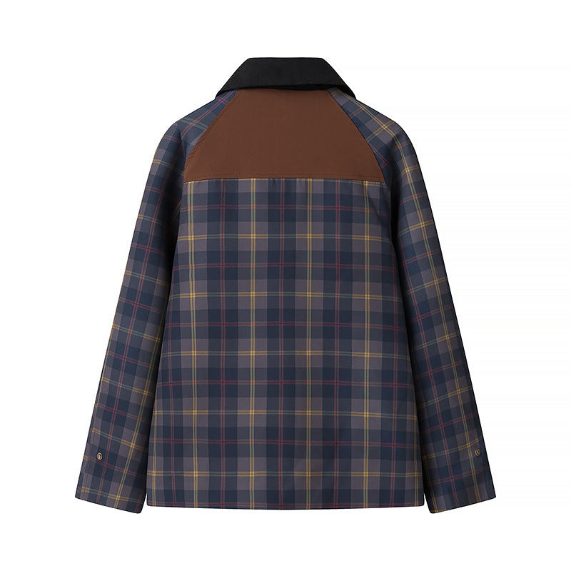 Damen Oversize-Karo-Fieldjacke mit Wachsfinish und Zweifachverschluss Shop Nory