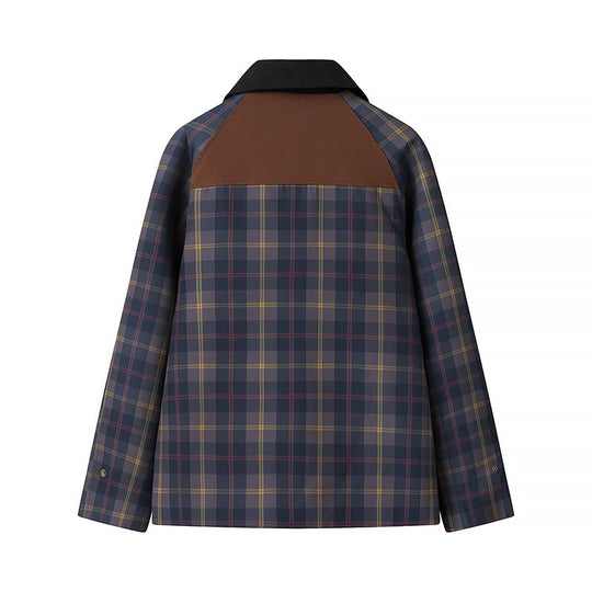 Damen Oversize-Karo-Fieldjacke mit Wachsfinish und Zweifachverschluss Shop Nory