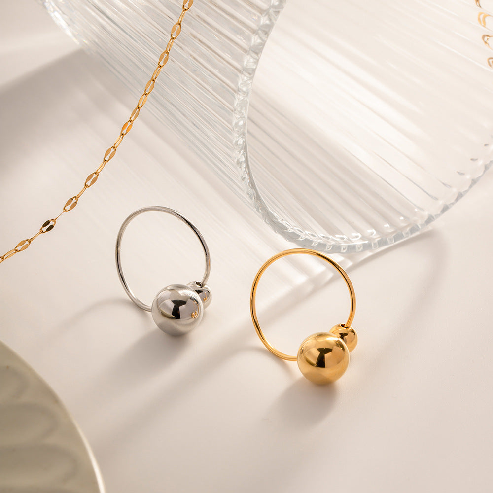 Damen Offener Ring mit stilvollem Kugel-Design Shop Nory