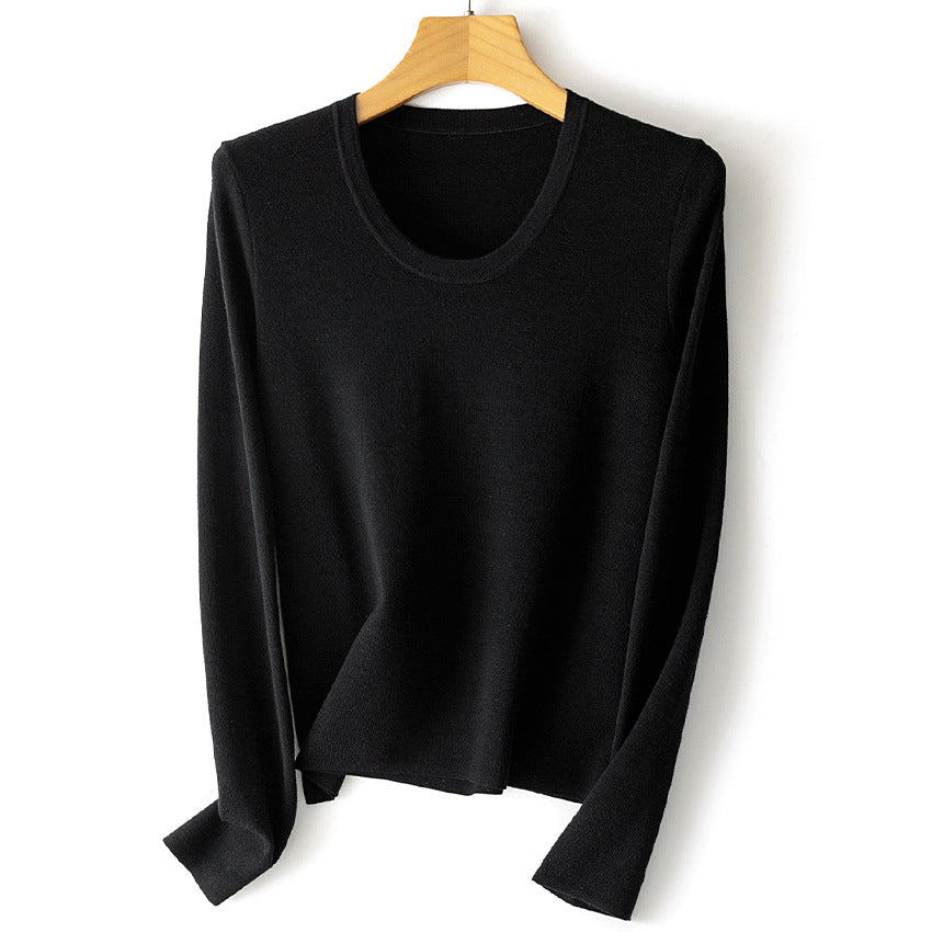 Damen Feinstrick-Langarmshirt mit Rundhalsausschnitt und leichter A-Linie Shop Nory