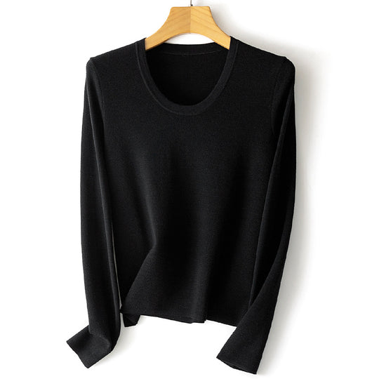 Damen Feinstrick-Langarmshirt mit Rundhalsausschnitt und leichter A-Linie Shop Nory