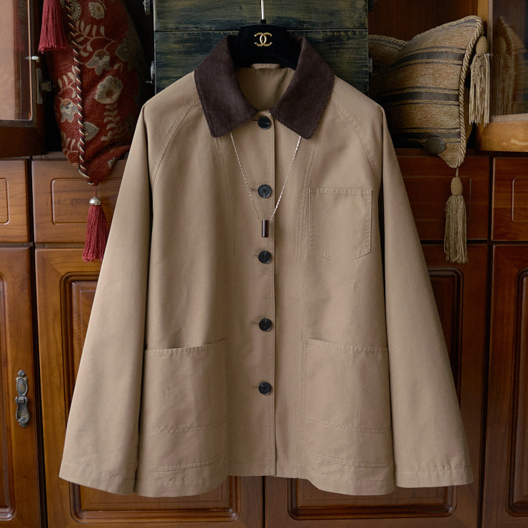 Damen Modische Übergangsjacke mit weichem Kragen Shop Nory