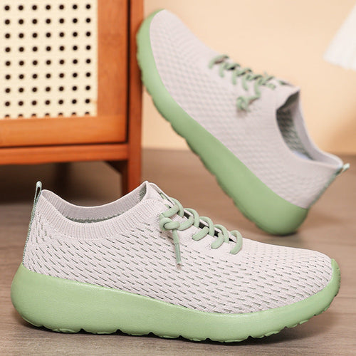 Damen Leichte und flexible Strick-Sneaker mit rutschfester Sohle