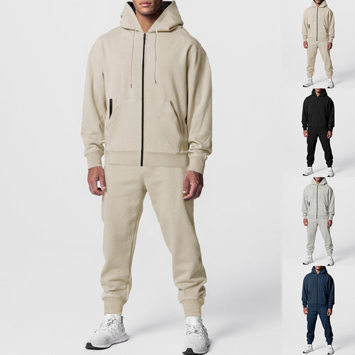 Herren Komplettes Sweatset mit Reißverschluss-Hoodie und tapered Jogginghose Shop Nory