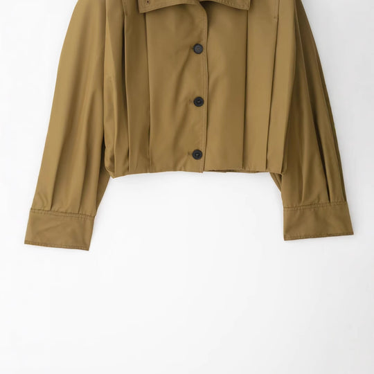 Damen Kurzgeschnittene Trenchjacke im Boxy-Schnitt mit breitem Revers und Epauletten Shop Nory