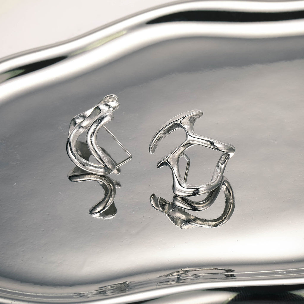 Damen Ohrclips mit modernem, organischem Design Shop Nory