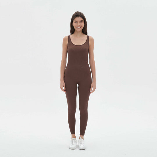 Damen figurbetontes Jumpsuit mit Spaghettiträgern