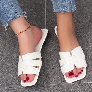 Damen Komfortable Riemchen-Pantoletten Shopnory