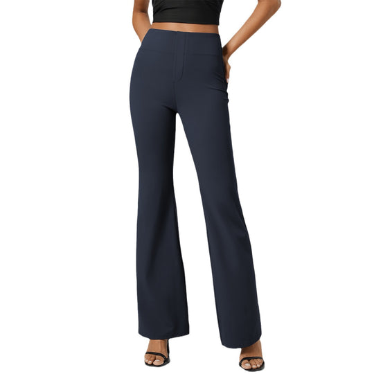 Damen High-Waist Stretch Schlaghose mit breitem Komfortbund Shop Nory