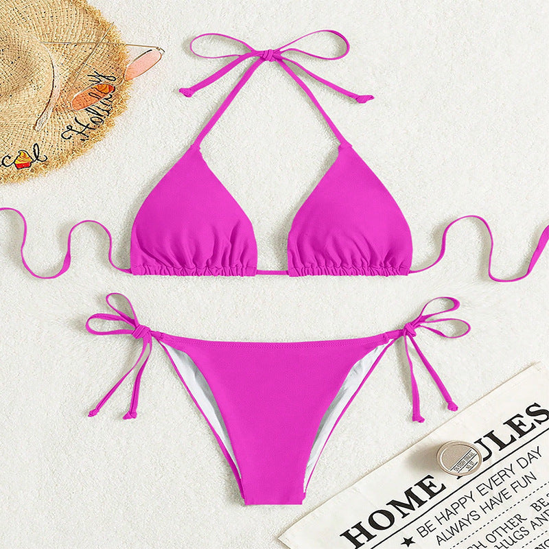 Damen Triangel-Bikini mit verstellbaren BindShopnoryändern und elegantem Schnitt