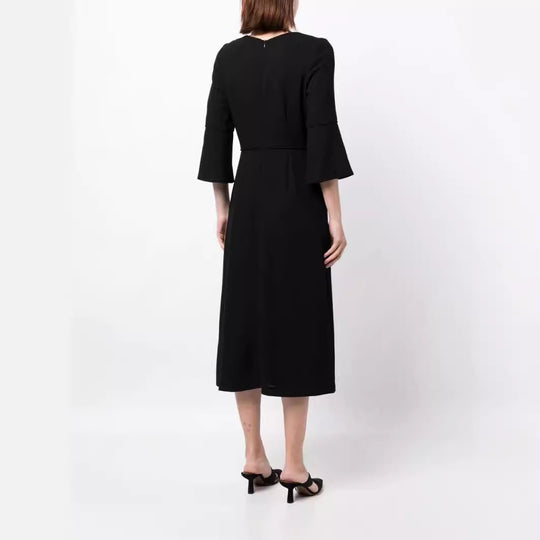 Damen Midikleid mit taillierter Silhouette und Trompetenärmeln Shop Nory