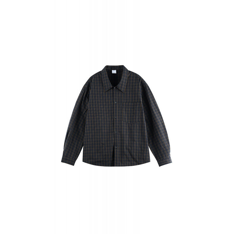 Unisex Boxy-kariertes Overshirt aus Baumwollmix mit Brusttasche und lockerer Passform Shop Nory