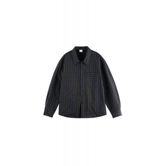 Unisex Boxy-kariertes Overshirt aus Baumwollmix mit Brusttasche und lockerer Passform Shop Nory