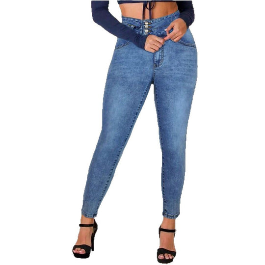 Damen Hochtaillierte Sculpting-Skinny-Jeans mit verstärktem V-Bund und Push-up-Effekt Shop Nory