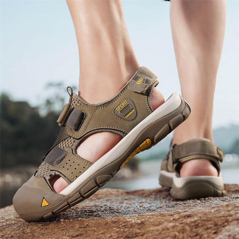 Herren Sportliche Outdoor-Sandalen mit verstellbarem Riemen und rutschfester Sohle