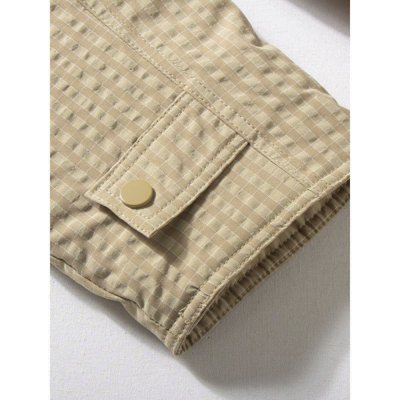 Herren Steppjacke ohne Kragen mit Druckknopfverschluss und seitlichen Eingrifftaschen Shop Nory