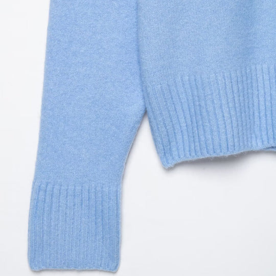 Damen Oversize V-Ausschnitt Pullover mit überschnittenen Schultern und breitem Rippbund Shop Nory