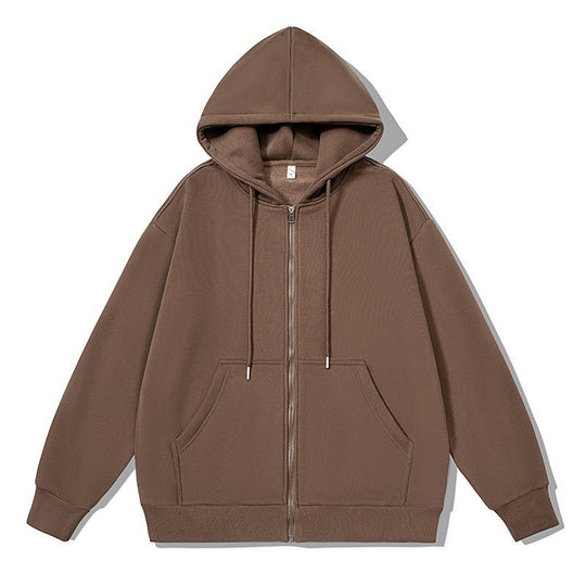 Unisex nan lässige Kapuzenjacke mit robustem Metall-Reißverschluss doppellagiger Kapuze und tiefen Känguru-Eingrifftaschen Shop Nory
